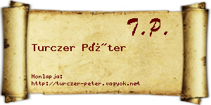Turczer Péter névjegykártya