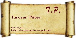 Turczer Péter névjegykártya